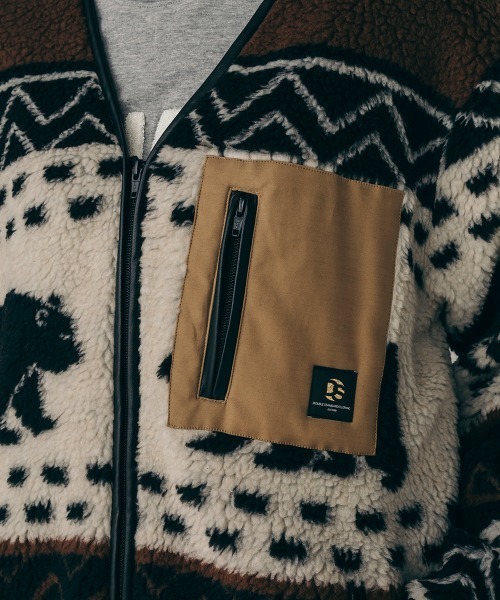 DOUBLE STANDARD CLOTHING（ダブルスタンダードクロージング）の「ジャガードボアラグランコート（その他アウター・レディース・ブラウン・FREE）」の6枚目の写真