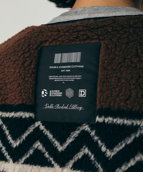 DOUBLE STANDARD CLOTHING（ダブルスタンダードクロージング）の「ジャガードボアラグランコート（その他アウター・レディース・ブラウン・FREE）」の7枚目の写真