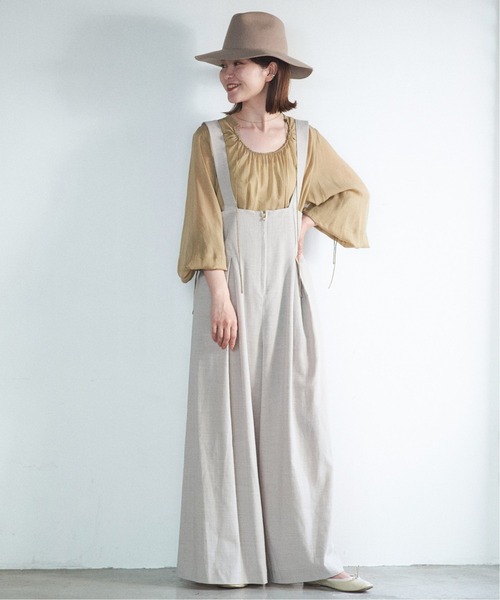 Spick & Span(スピックアンドスパン)の「#【RITO】キュプラフロントギャザーブラウス◆(シャツ/ブラウス・レディース・ベージュ/ブラック・36)」の10枚目の写真