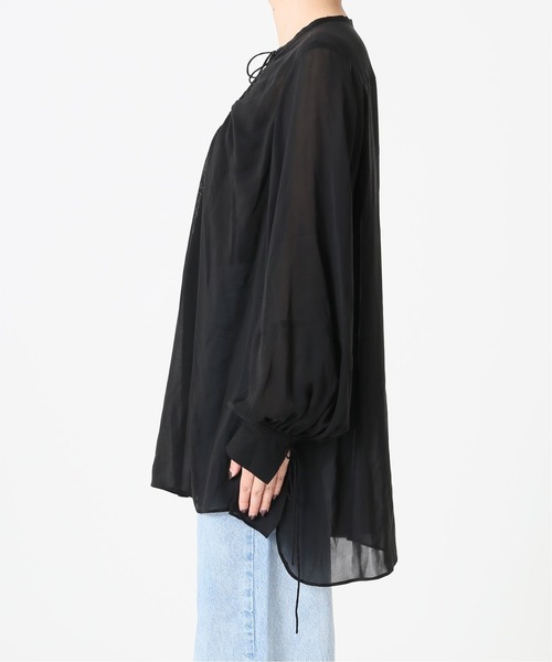 Spick & Span(スピックアンドスパン)の「#【RITO】キュプラフロントギャザーブラウス◆(シャツ/ブラウス・レディース・ベージュ/ブラック・36)」の17枚目の写真