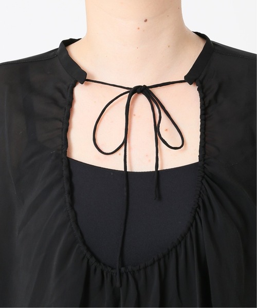 Spick & Span(スピックアンドスパン)の「#【RITO】キュプラフロントギャザーブラウス◆(シャツ/ブラウス・レディース・ベージュ/ブラック・36)」の19枚目の写真