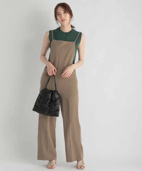 Andemiu（アンデミュウ）の「キャミサロペットパンツ216845（サロペット/オーバーオール・レディース・ブラック/ベージュ・FREE）」の12枚目の写真
