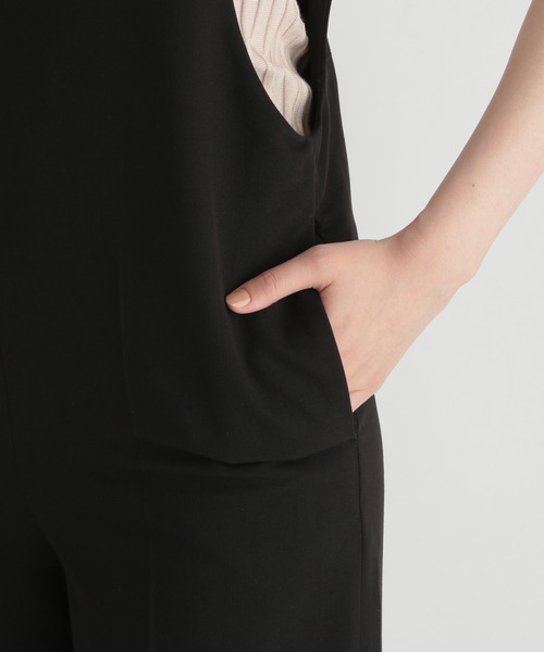 Andemiu（アンデミュウ）の「キャミサロペットパンツ216845（サロペット/オーバーオール・レディース・ブラック/ベージュ・FREE）」の21枚目の写真