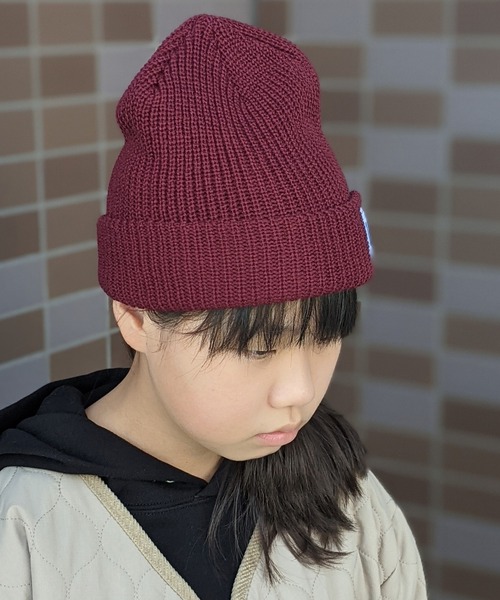 Lee（リー）の「Lee/リー キッズ　アクリル ニットワッチ（ニットキャップ/ビーニー・キッズ・ブラック/カーキ/イエロー/ワイン/グレー・FREE）」の10枚目の写真