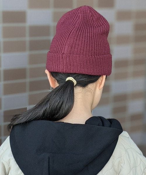 Lee（リー）の「Lee/リー キッズ　アクリル ニットワッチ（ニットキャップ/ビーニー・キッズ・ブラック/カーキ/イエロー/ワイン/グレー・FREE）」の9枚目の写真