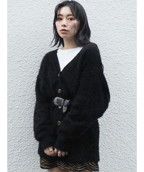 EVRIS（エヴリス）の「フェザーヤーンニットカーディガン（カーディガン/ボレロ・レディース・ブラック/カーキ/ボルドー・FREE）」の18枚目の写真