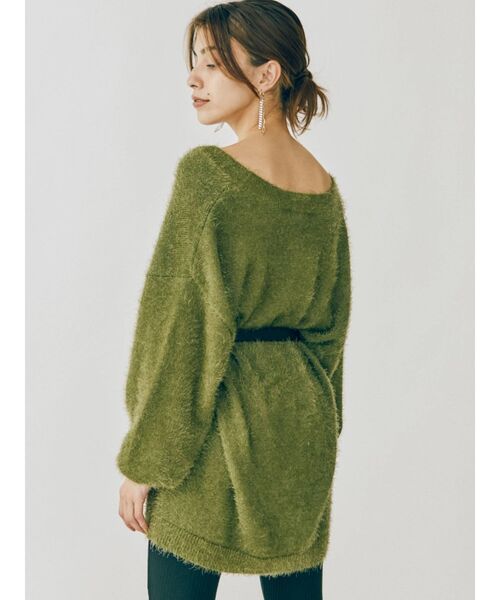 EVRIS（エヴリス）の「フェザーヤーンニットカーディガン（カーディガン/ボレロ・レディース・ブラック/カーキ/ボルドー・FREE）」の20枚目の写真