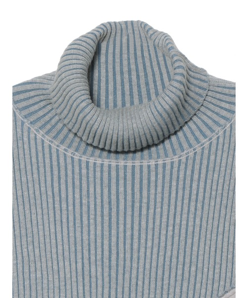 PAMEO POSE（パメオポーズ）の「Patching Knit Top（ニット/セーター・レディース・ボルドー/グレー/ブラック・FREE）」の5枚目の写真