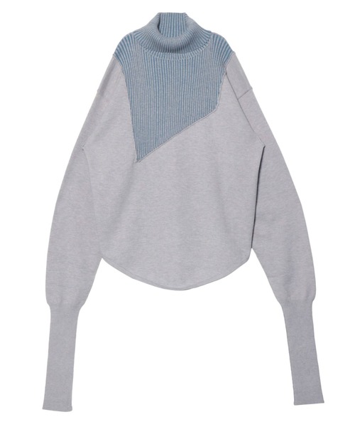 PAMEO POSE（パメオポーズ）の「Patching Knit Top（ニット/セーター・レディース・ボルドー/グレー/ブラック・FREE）」の20枚目の写真