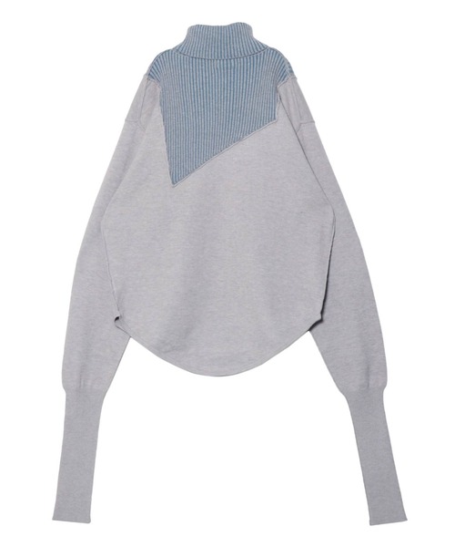 PAMEO POSE（パメオポーズ）の「Patching Knit Top（ニット/セーター・レディース・ボルドー/グレー/ブラック・FREE）」の21枚目の写真