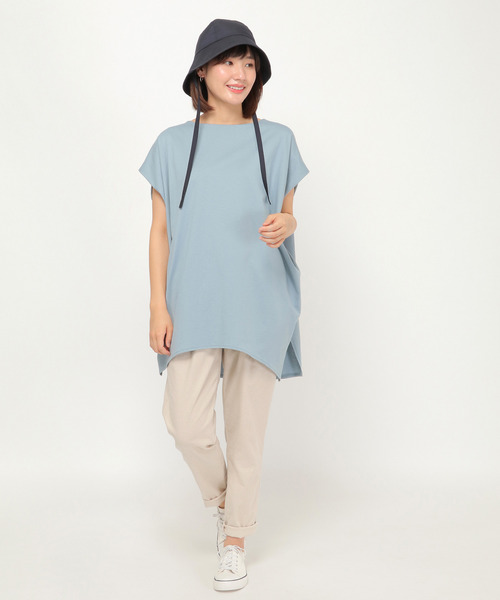 LBC（エルビーシー）の「アゴ紐付き後ろ下がりハット（ハット・レディース・ベージュ/ネイビー・FREE）」の3枚目の写真