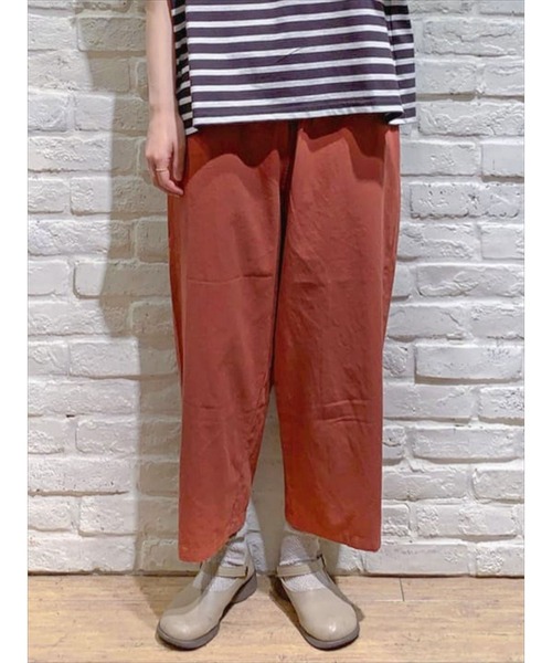 Samansa Mos2（サマンサ モスモス）の「ツイルカラーイージーパンツ（その他パンツ・レディース・ダークブラウン/レッド/グリーン/マスタード・ﾌﾘ-）」の4枚目の写真