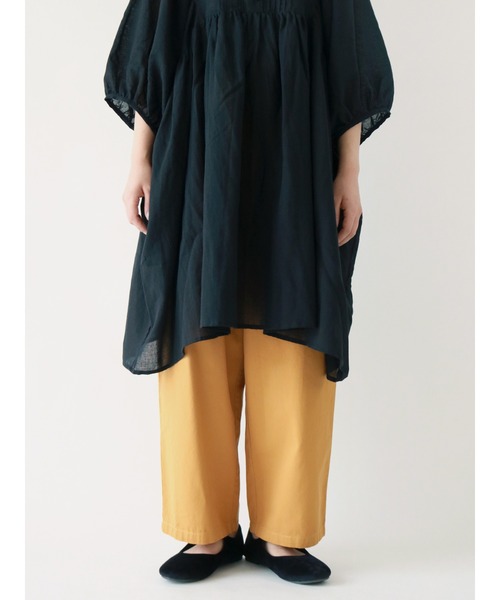 Samansa Mos2（サマンサ モスモス）の「ツイルカラーイージーパンツ（その他パンツ・レディース・ダークブラウン/レッド/グリーン/マスタード・ﾌﾘ-）」の3枚目の写真