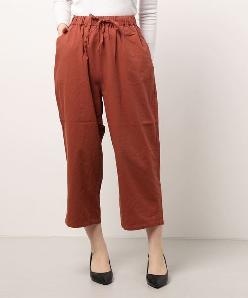 Samansa Mos2（サマンサ モスモス）の「ツイルカラーイージーパンツ（その他パンツ・レディース・ダークブラウン/レッド/グリーン/マスタード・ﾌﾘ-）」の7枚目の写真
