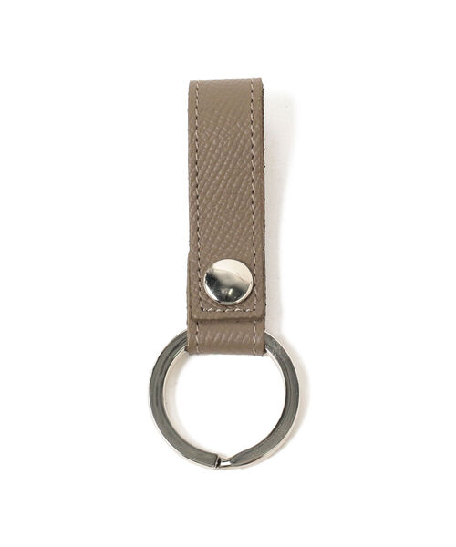 BEAMS LIGHTS（ビームスライツ）の「BEAMS LIGHTS / レザー キーホルダー（キーケース/キーアクセサリー・メンズ・ベージュ/ブラック・ONE SIZE）」の2枚目の写真