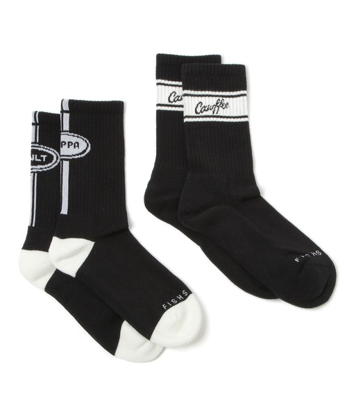 niko and...（ニコアンド）の「[Fishs Eddy(フィッシュエディ)]Brooklyneseメンズソックス2Pセット（ソックス/靴下・メンズ・ブラック/ホワイト・FREE）」の5枚目の写真
