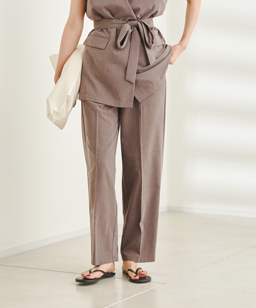 DouDou（ドゥドゥ）の「【WEB限定】ベスト＋パンツセットアップ（セットアップ・レディース・ブラック/ブラウン/ベージュ・FREE）」の13枚目の写真