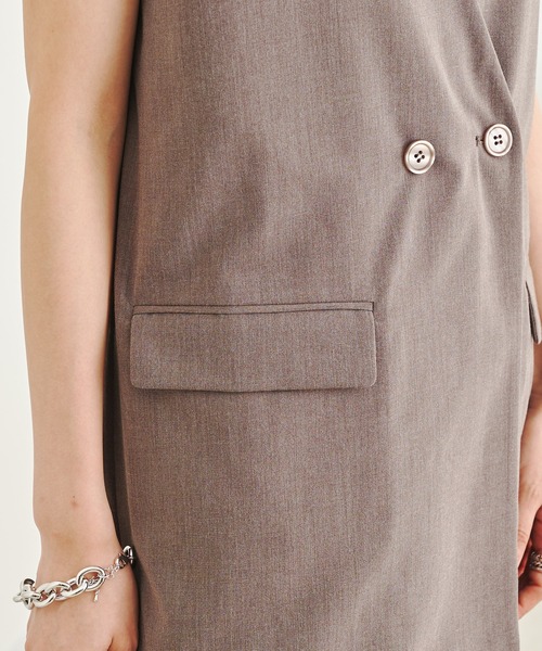 DouDou（ドゥドゥ）の「【WEB限定】ベスト＋パンツセットアップ（セットアップ・レディース・ブラック/ブラウン/ベージュ・FREE）」の10枚目の写真