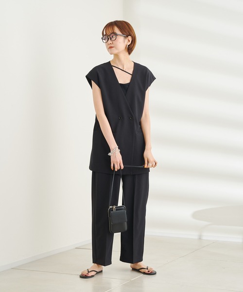 DouDou（ドゥドゥ）の「【WEB限定】ベスト＋パンツセットアップ（セットアップ・レディース・ブラック/ブラウン/ベージュ・FREE）」の17枚目の写真