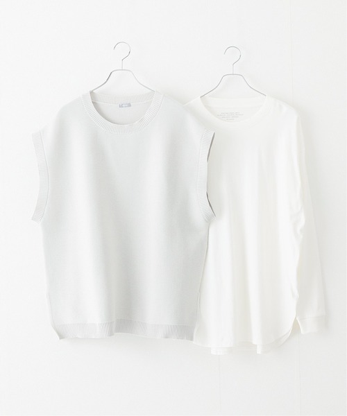 JOURNAL STANDARD relume(ジャーナルスタンダード レリューム)の「【ベスト+カットソーの2点SET】リサイクルポリエステル ニットベスト(ベスト・メンズ・グレー/パープル/ブラック・MEDIUM/LARGE)」の16枚目の写真