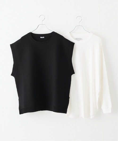 JOURNAL STANDARD relume(ジャーナルスタンダード レリューム)の「【ベスト+カットソーの2点SET】リサイクルポリエステル ニットベスト(ベスト・メンズ・グレー/パープル/ブラック・MEDIUM/LARGE)」の13枚目の写真