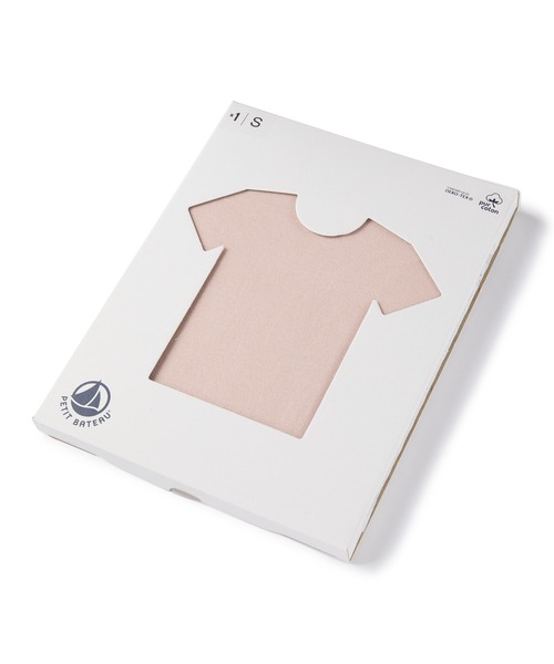 PETIT BATEAU（プチバトー）の「クルーネック半袖Ｔシャツ（Tシャツ/カットソー・レディース・ピンク・XX-SMALL/MEDIUM/X-SMALL/SMALL/LARGE）」の4枚目の写真