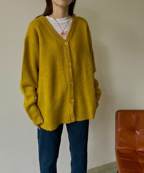 VACANCY（ヴァカンシー）の「シャギーモヘアライクBIGカーディガン（カーディガン/ボレロ・レディース・ブラック/ピンク/イエロー/ブルー/グリーン・FREE）」の20枚目の写真