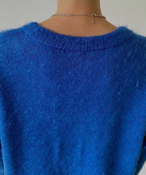 VACANCY（ヴァカンシー）の「シャギーモヘアライクBIGカーディガン（カーディガン/ボレロ・レディース・ブラック/ピンク/イエロー/ブルー/グリーン・FREE）」の19枚目の写真