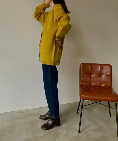 VACANCY（ヴァカンシー）の「シャギーモヘアライクBIGカーディガン（カーディガン/ボレロ・レディース・ブラック/ピンク/イエロー/ブルー/グリーン・FREE）」の21枚目の写真