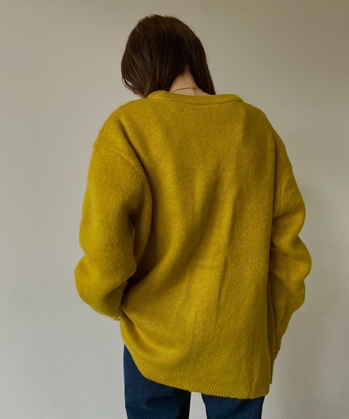 VACANCY（ヴァカンシー）の「シャギーモヘアライクBIGカーディガン（カーディガン/ボレロ・レディース・ブラック/ピンク/イエロー/ブルー/グリーン・FREE）」の14枚目の写真