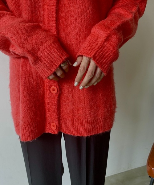 VACANCY（ヴァカンシー）の「シャギーモヘアライクBIGカーディガン（カーディガン/ボレロ・レディース・ブラック/ピンク/イエロー/ブルー/グリーン・FREE）」の7枚目の写真