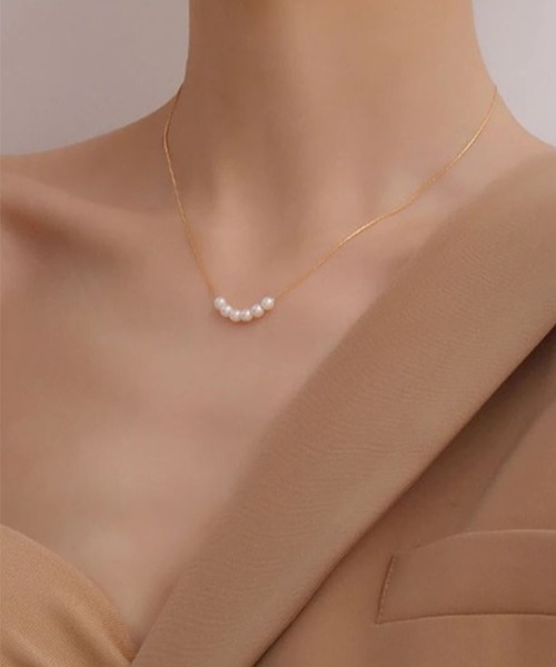 SETUP7（セットアップセブン）の「【SETUP7】パールチョーカーネックレス KNF（ネックレス・レディース・シルバー/ゴールド・FREE）」の4枚目の写真