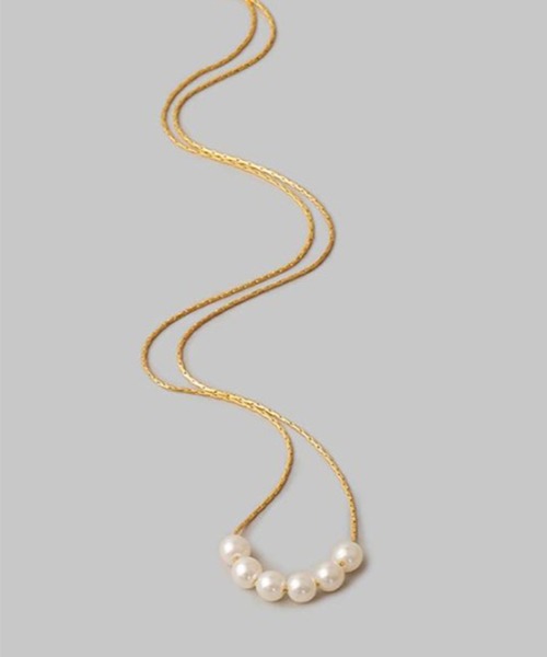 SETUP7（セットアップセブン）の「【SETUP7】パールチョーカーネックレス KNF（ネックレス・レディース・シルバー/ゴールド・FREE）」の5枚目の写真