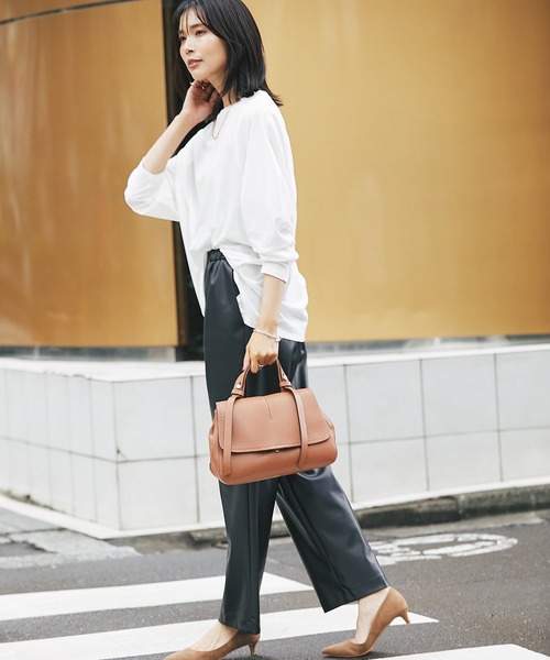 RIVE DROITE（リヴドロワ）の「ハイゲージコットンロンTee（Tシャツ/カットソー・レディース・オフホワイト/ブラック/ブルー系その他/ピンク・FREE）」の17枚目の写真