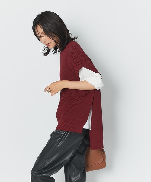 RIVE DROITE（リヴドロワ）の「ハイゲージコットンロンTee（Tシャツ/カットソー・レディース・オフホワイト/ブラック/ブルー系その他/ピンク・FREE）」の6枚目の写真