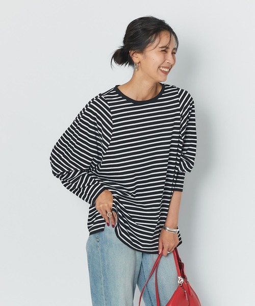 RIVE DROITE（リヴドロワ）の「ハイゲージコットンロンTee（Tシャツ/カットソー・レディース・オフホワイト/ブラック/ブルー系その他/ピンク・FREE）」の7枚目の写真