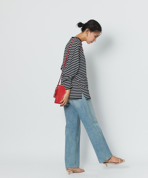 RIVE DROITE（リヴドロワ）の「ハイゲージコットンロンTee（Tシャツ/カットソー・レディース・オフホワイト/ブラック/ブルー系その他/ピンク・FREE）」の19枚目の写真