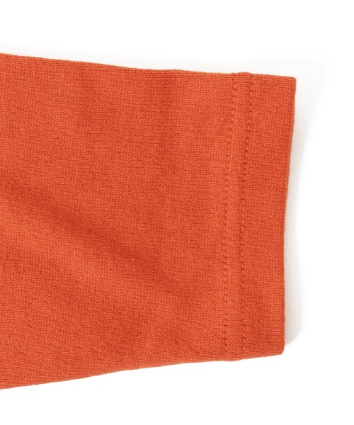 GLAZOS（グラソス）の「厚手天竺・ドロップショルダーフラップポケット付き裾レイヤード長袖Tシャツ（Tシャツ/カットソー・キッズ・チャコールグレー/グレー/カーキ/オレンジ・130cm/140cm/150cm/160cm/170cm）」の13枚目の写真