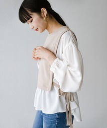 楽ちんかわいいをとことん追求！シンプルボトムスに合わせるだけで簡単におしゃれな重ね着コーデが完成する便利なドッキングトップス