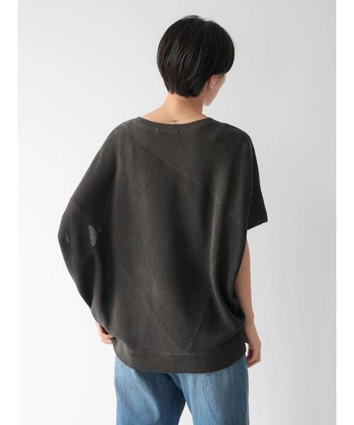 AMERICAN HOLIC（アメリカンホリック）の「編地切り替えニットプルオーバー（ニット/セーター・レディース・チャコールグレー/カーキ/モカ・M/L）」の10枚目の写真