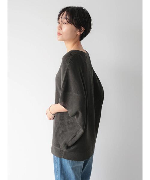 AMERICAN HOLIC（アメリカンホリック）の「編地切り替えニットプルオーバー（ニット/セーター・レディース・チャコールグレー/カーキ/モカ・M/L）」の11枚目の写真
