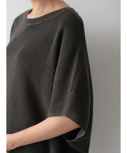 AMERICAN HOLIC（アメリカンホリック）の「編地切り替えニットプルオーバー（ニット/セーター・レディース・チャコールグレー/カーキ/モカ・M/L）」の14枚目の写真