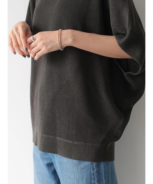 AMERICAN HOLIC（アメリカンホリック）の「編地切り替えニットプルオーバー（ニット/セーター・レディース・チャコールグレー/カーキ/モカ・M/L）」の15枚目の写真