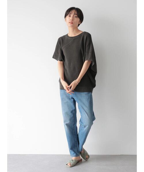 AMERICAN HOLIC（アメリカンホリック）の「編地切り替えニットプルオーバー（ニット/セーター・レディース・チャコールグレー/カーキ/モカ・M/L）」の17枚目の写真