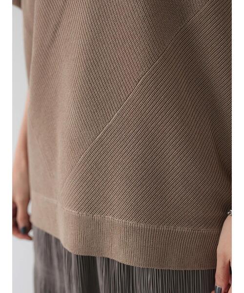 AMERICAN HOLIC（アメリカンホリック）の「編地切り替えニットプルオーバー（ニット/セーター・レディース・チャコールグレー/カーキ/モカ・M/L）」の20枚目の写真