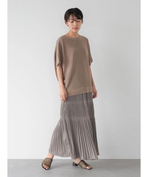 AMERICAN HOLIC（アメリカンホリック）の「編地切り替えニットプルオーバー（ニット/セーター・レディース・チャコールグレー/カーキ/モカ・M/L）」の21枚目の写真