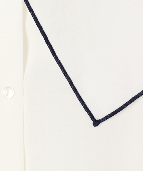 GLOBAL WORK（グローバルワーク）の「【AND YUA ANY】パイピングセーラーブラウス/959198（シャツ/ブラウス・キッズ・ホワイト/ライトブルー・150cm/160cm）」の4枚目の写真