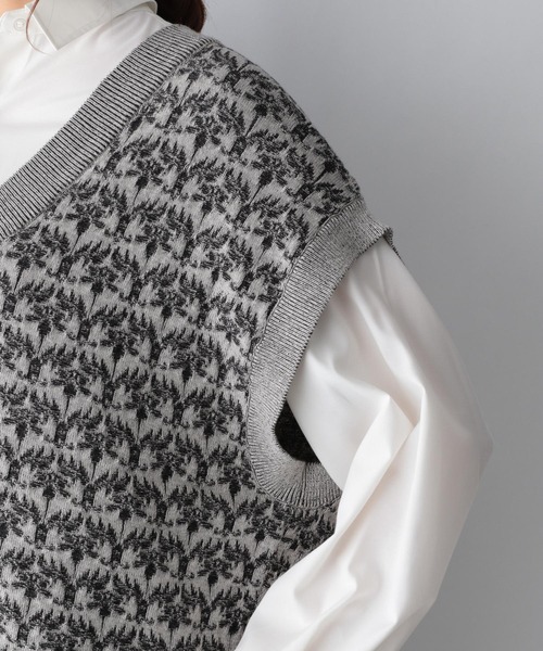 GLOBAL WORK（グローバルワーク）の「ジャガードニットベスト/956232（ベスト・レディース・イエロー/ブラック/ベージュ・FREE）」の17枚目の写真