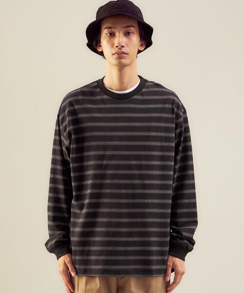 green label relaxing（グリーンレーベルリラクシング）の「＜green label relaxing＞コンフィヤーン ピーチボーダー クルーネック カットソー（Tシャツ/カットソー・メンズ・ブラック/ホワイト/コバルトブルー・S/XL/L/M）」の8枚目の写真