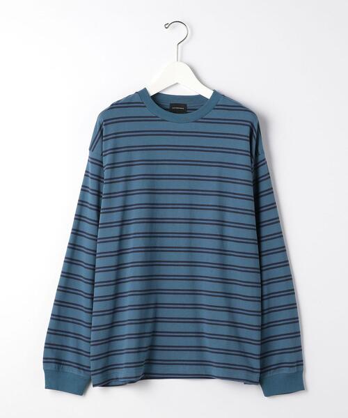 green label relaxing（グリーンレーベルリラクシング）の「＜green label relaxing＞コンフィヤーン ピーチボーダー クルーネック カットソー（Tシャツ/カットソー・メンズ・ブラック/ホワイト/コバルトブルー・S/XL/L/M）」の10枚目の写真